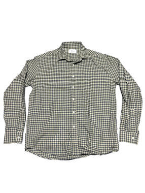 NN07 Checked Button Down Shirt Long Sleeve Regular Fit Cotton Men Small S Yellow